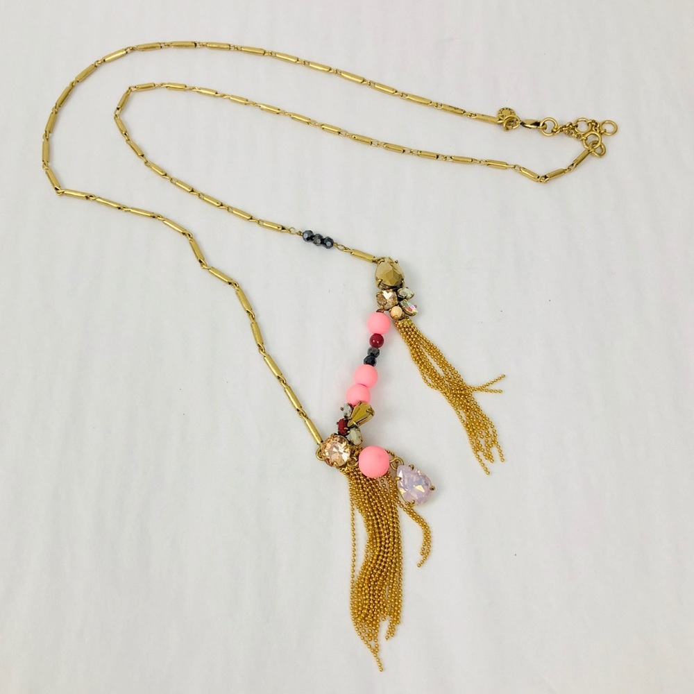 J. Crew Asymmetric Cluster Long Necklace Gold